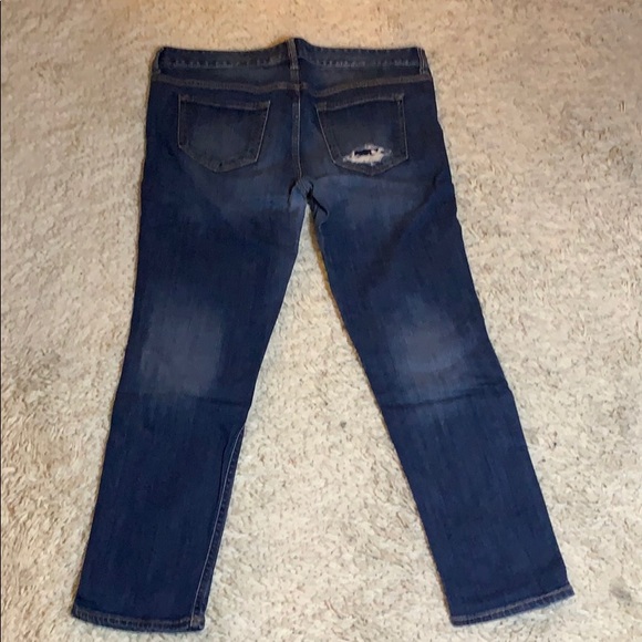Express Dark Wash Distressed Boyfriend Jeans - Picture 4 of 5
